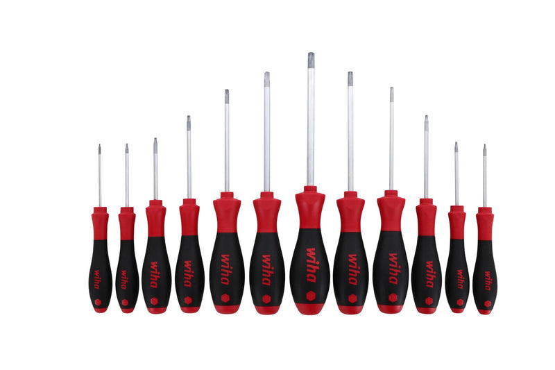 Wiha 36267 Torx Screwdriver Set, 12 Piece, T5–T40, SoftFinish Ergonomic Handle