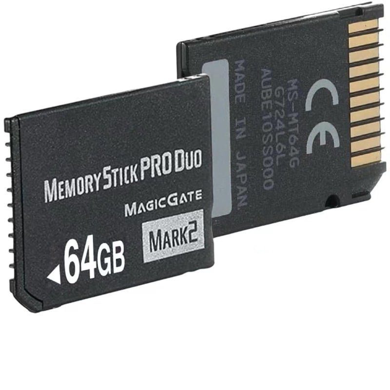 High-Speed 64GB Memory Stick Pro Duo Mark2 - for PSP and Camera Memory Cards