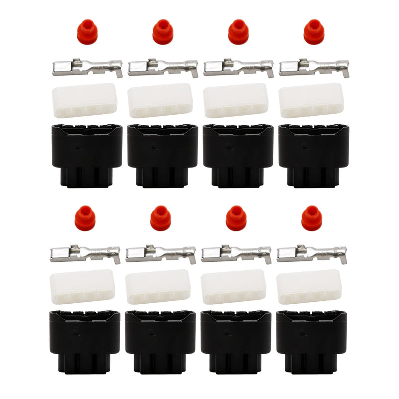 8Pcs Ignition Coil 4 Pin Plug Connector 90980-11885/7283-7449 Replacement for To-yota Le-xus Camry Yaris