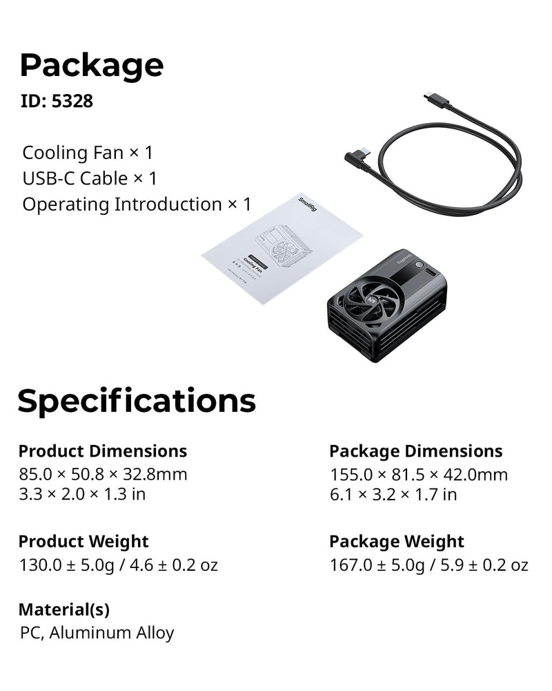 SmallRig TEC Cooling Fan Built-in Battery, External Camera Cooling System with TEC Cooling Module, for Sony A7 IV/A7S III/A7C II/A6700/ ZV-E10 / ZV-E10 II/FX3/FX30, for Canon R5/R5 II/R6 III/R6 V TEC+Cooling Fan
