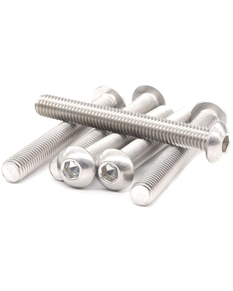 IMScrews 1/4-20 x 2 Button Head Socket Cap Bolts Screws, 304 Stainless Steel, Allen Hex Drive, Pack of 50 #1/4"-20 x 2"
