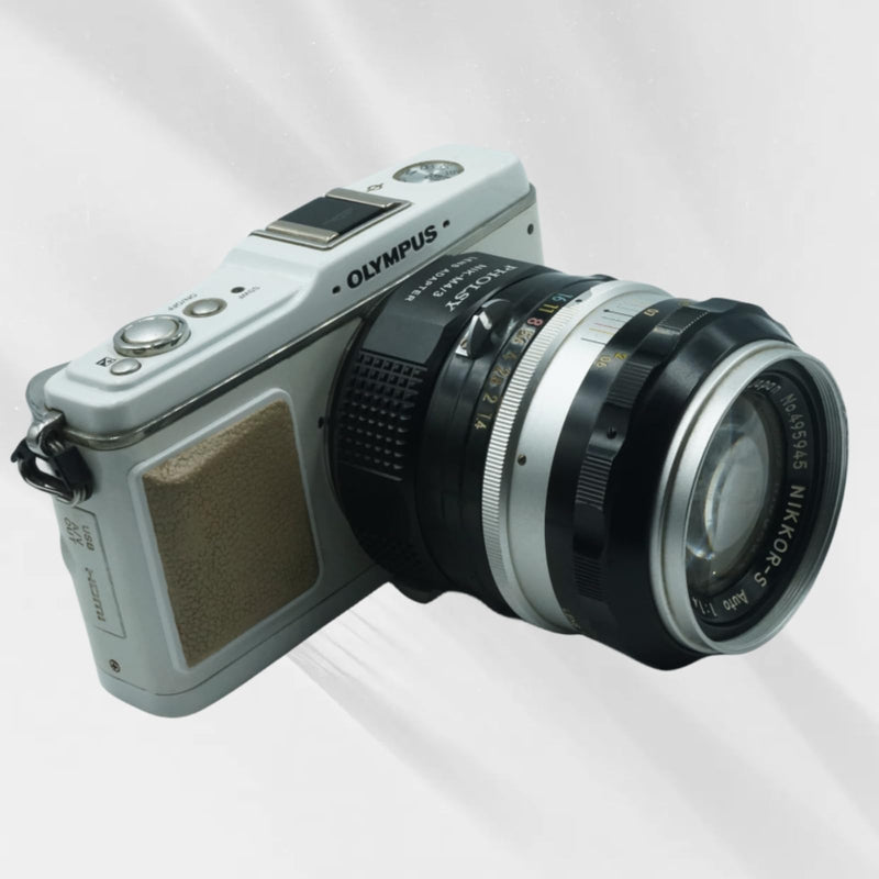 PHOLSY Lens Mount Adapter F to MFT Compatible with Nikon F (AI) Lens to Micro Four Thirds (M4/3 Micro 4/3) Camera Body Compatible with Olympus Panasonic Lumix Cameras, F to M4/3 Nikon F / AI to M4/3