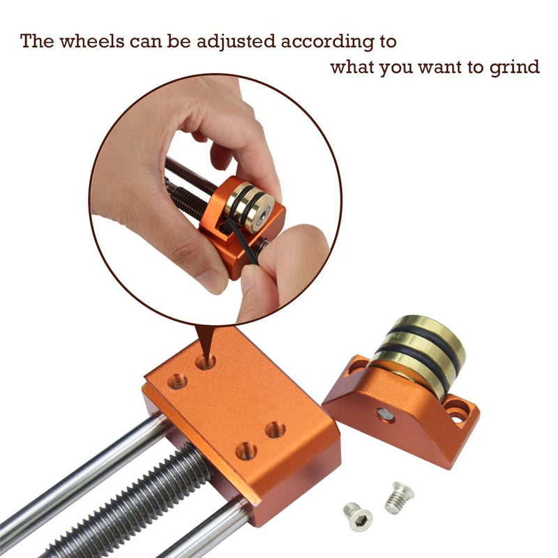 O'SKOOL Honing Guide Sharpening Jig- Sharpening Guide Kit for Chisels and Planes, Sharpener Planer Blade Sharpening, Fits Chisels or Planer Blades 0.15” to 3.5”
