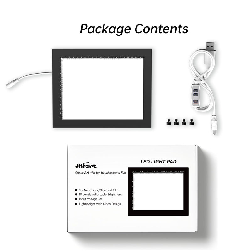 Magnetic Slide Viewer 8”x6” Light 5600K Ultra-Thin 10 Levels Adjustable Brightness Backlight for Slides and 35mm Film Negative Scanning 8"x6" Magnetic Version