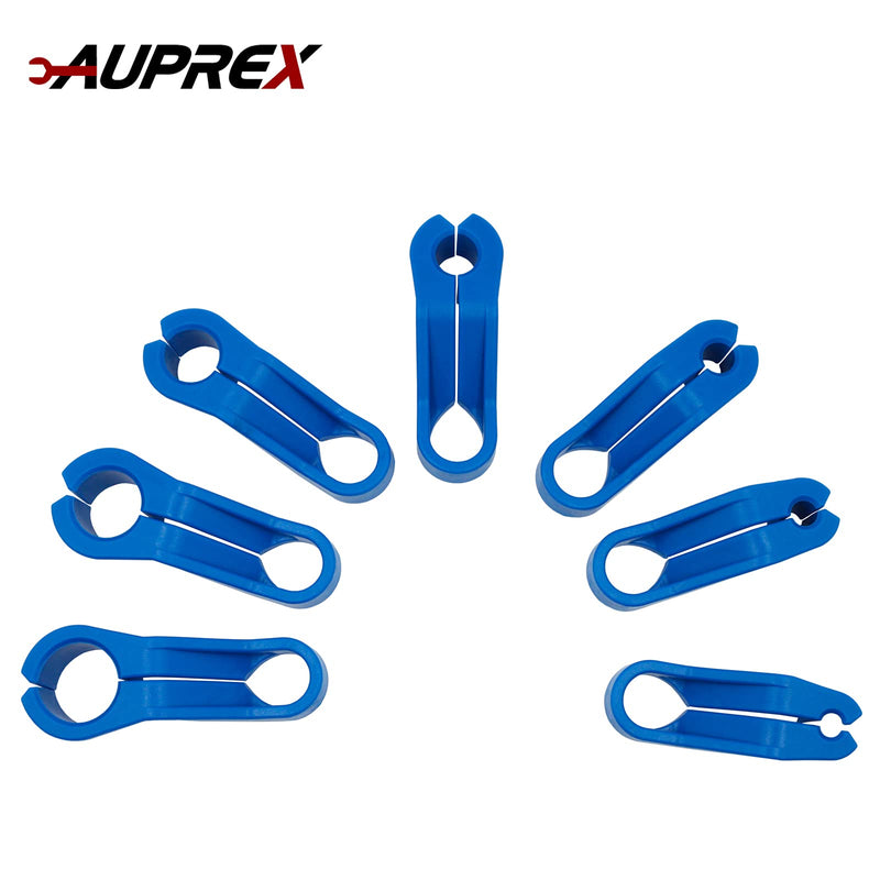 7PCS AC Fuel Line Disconnect Tool Set for Most Ford/GM/Chrysler/Mazda,Includes 1/4 5/16 3/8 1/2 5/8 3/4 7/8 Inch Transmission Oil Cooler Line Quick Disconnect Kit Fuel Line Removal Tool 7 PCS