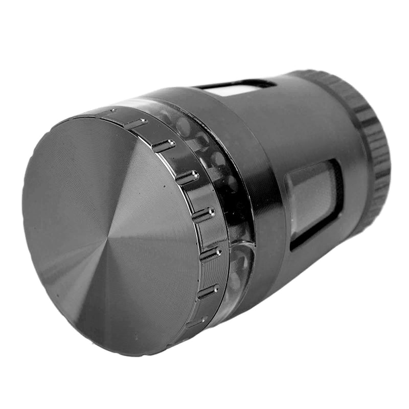 Compact Rust-Resistant Zinc Alloy Spice Grinder - Portable Manual Mill for Grinding Dry Herbs and Nuts(Black)