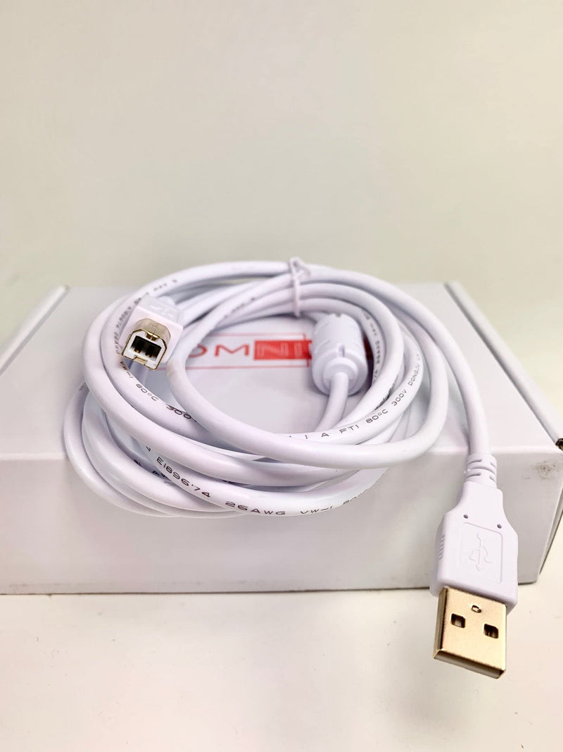 OMNIHIL White 8FT High Speed USB 2.0 Cable Compatible with Epson ELPDC21 / DC-21 Document Camera