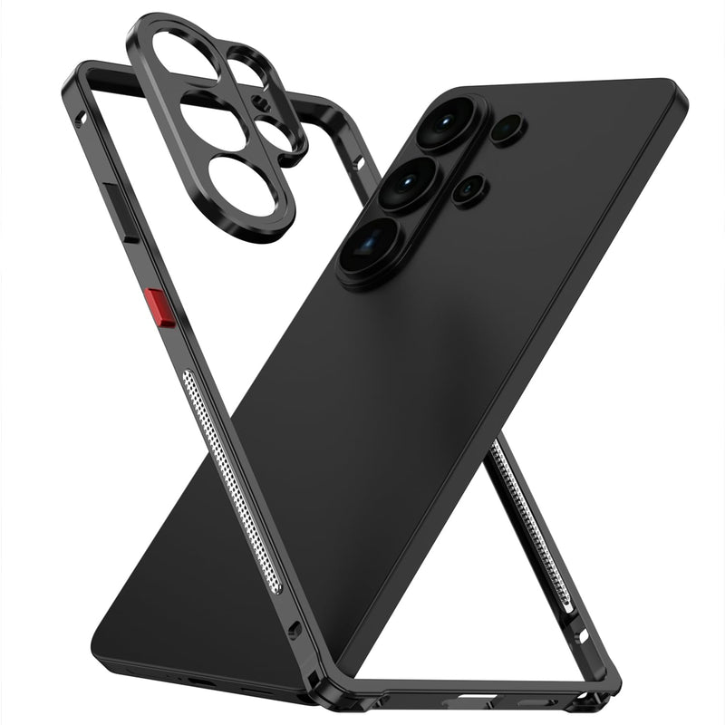 Designed for Honor Magic8 Pro Cases Ultra-Thin Metal Bumper Case Lightweight Aluminum Alloy Frame Heat Dissipation Design Seahorse Buckle & Precise Cutouts,Gold gold
