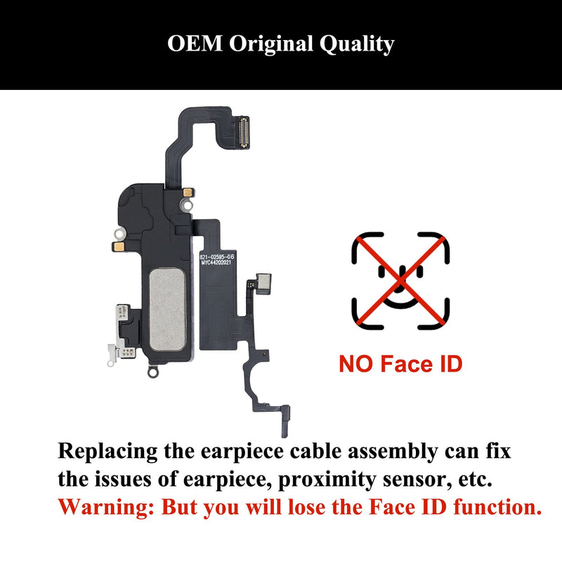 for iPhone 12 Pro Max Earpiece Speaker & Earspeaker Ear Piece Proximity Light Sensor Flex Cable with Repair Tools Compatible with iPhone 12 Pro Max 6.7 Inch