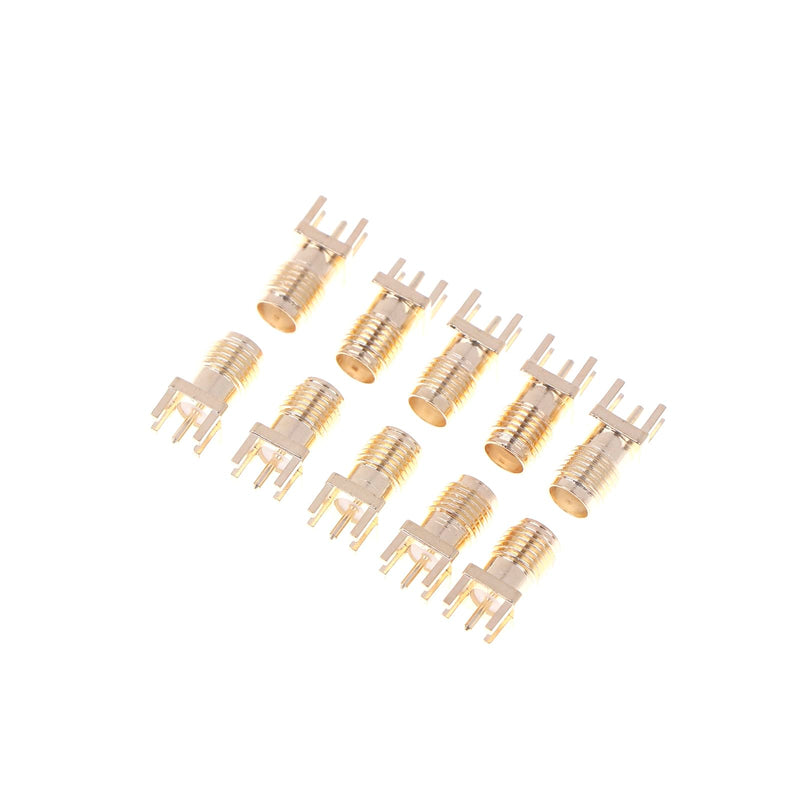 Packet of 10 SMA Female Jack Converters; Solder PCB Board Edge Mount SMA Female Socket Adapters.