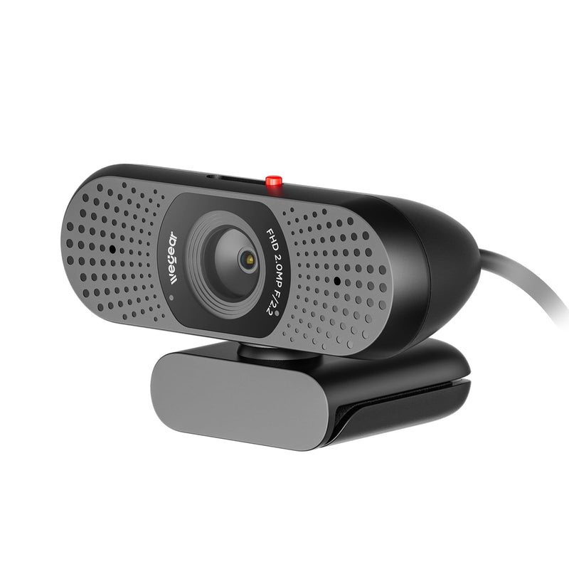 wegear Full HD 1080p Webcam for PC, Laptop & Desktop, Built-in Dual Microphones, Privacy Cover, 85°FOV, Fixed Focus, Plug & Play USB-A Computer Camera for Zoom, Teams, FaceTime, Google Meet, Streaming
