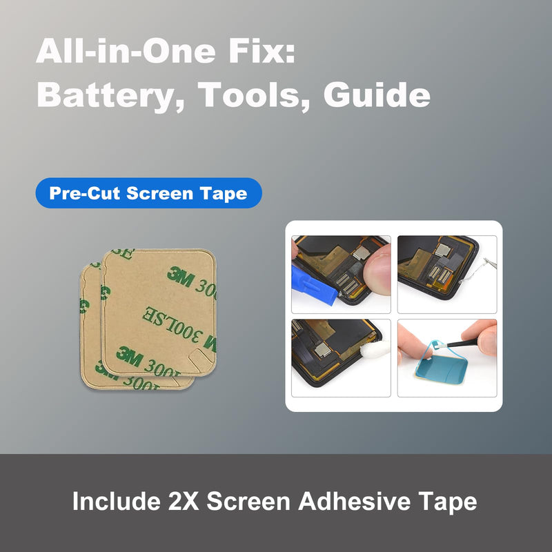 Replacement Battery Kit Compatible with Apple Watch Series 8 41mm, with Tools, Manual, Tape