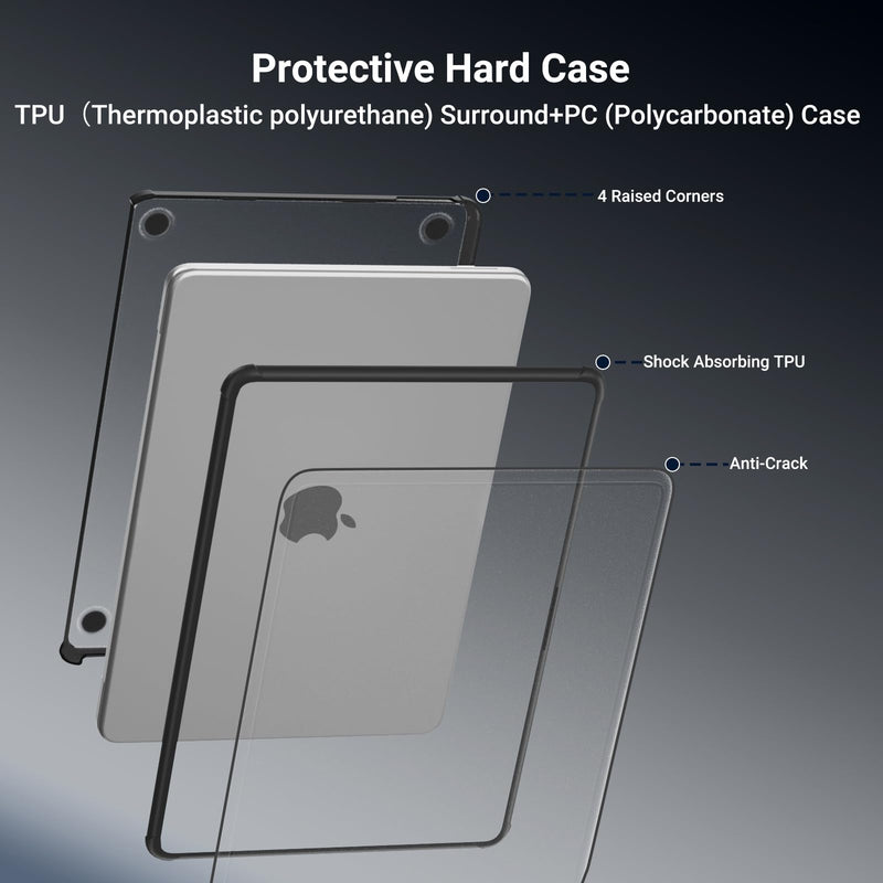 MOSISO Compatible with MacBook Neo Case 13 inch 2026 A3404 A18 Pro Chip | Reinforced Anti-Crack Matte Finish Seamlessly Closes Scratch & Fingerprint Protective Hard Shell with TPU Bumper, Black