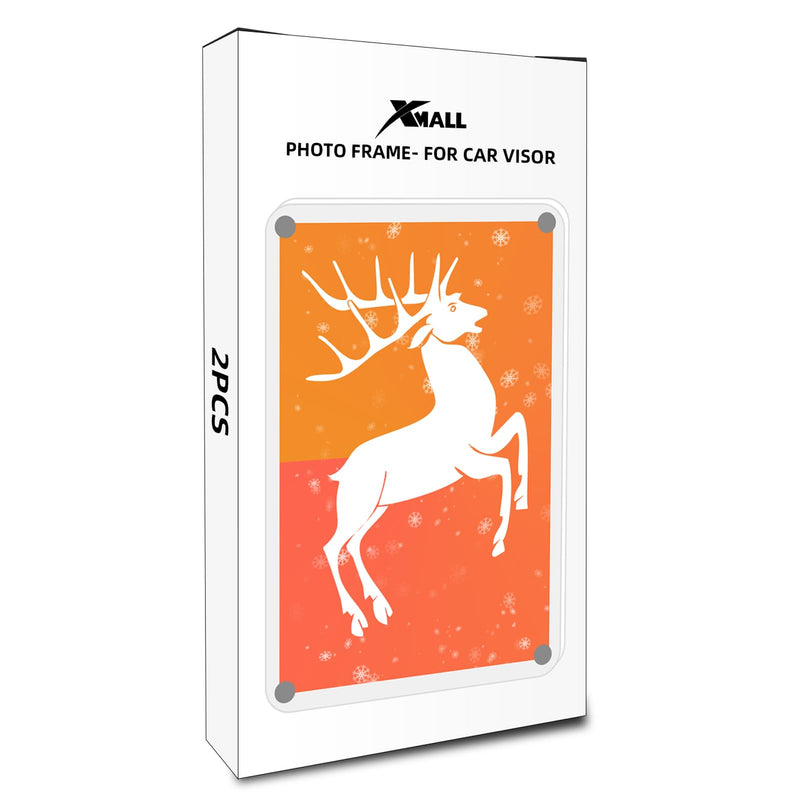 XMALL 2Pcs Car Picture Holder, Suitable for car Visor,Universal for Any Vehicle Model，Show Personal or Family Photos，Great Gift for Drivers，3.5"X2.4" ﻿ 3.5"x2.4"