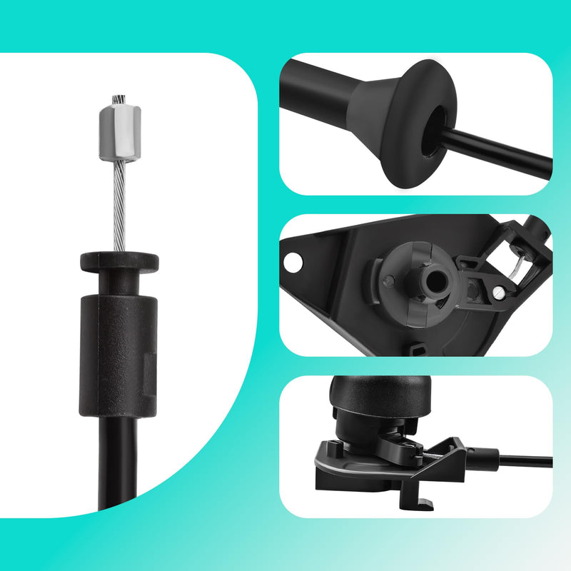 Hood Release Cable Pull Handle Assembly Compatible with Ford Fusion 2013 2014 2015 2016 2017 2018 Replaces DS7Z16B626C DS7Z-99042C74-A DS7Z-16916-F, Hood Release Handle and Latch Bracket and Cable