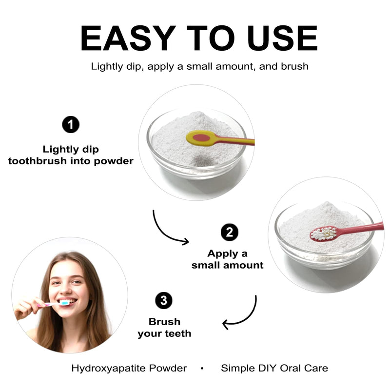 100% Pure Microcrystalline Hydroxyapatite Powder 75g (2.65 oz) | Non-Nano Micro crystalline hydroxyapatite Powder for Teeth | DIY Formulations | unflavored Mcha Crystals 75g (2.65oz)