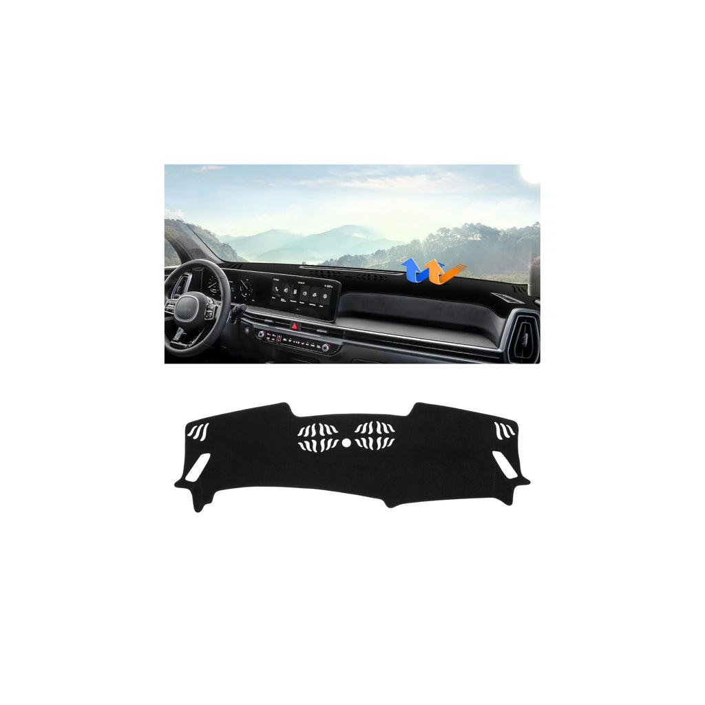 Autorder Dashboard Cover Mat for Kia Sorento 2021-2025 2026 Accessories Dash Cover Upgrade Flannel Dash Mat Sunshade Glare UV Rays Protector(Only fit for12.3-inch Navigation) 2021-2026 Kia Sorento fit for 12.3-inch Screen