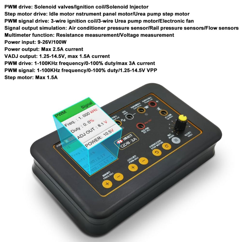 Car Ignition Coil Tester,ROYHH QDB-3A Drive Automobile Ignition Coil Tester Injector Solenoid Valves Idling Stepper Motor Instrument Car Fault Detector Solenoid Valves Tester