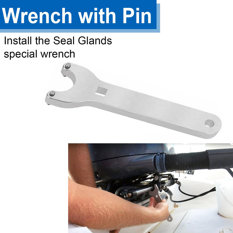 HC5345 Seal Kit Replacement for Seastar HC5345 Seal Kit - Front Mount Hydraulic Steering Cylinder Seal & Pin Wrench HS5157 Kit Fit for HC6750, HC6751, HC5340, HC5341, HC5342, HC5343, HC5344, etc Blue