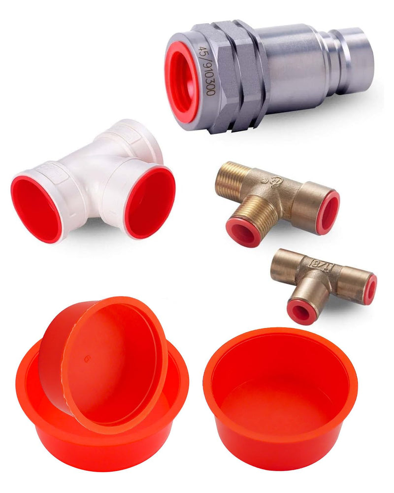 48 Pcs Automotive Cap Plugs Kit 0.11" to 2.39" Fit for AutoLine Pro, Autool, MR CARTOOL, OTC, Plastic Tapered Wide Thick Flange Hose Caps