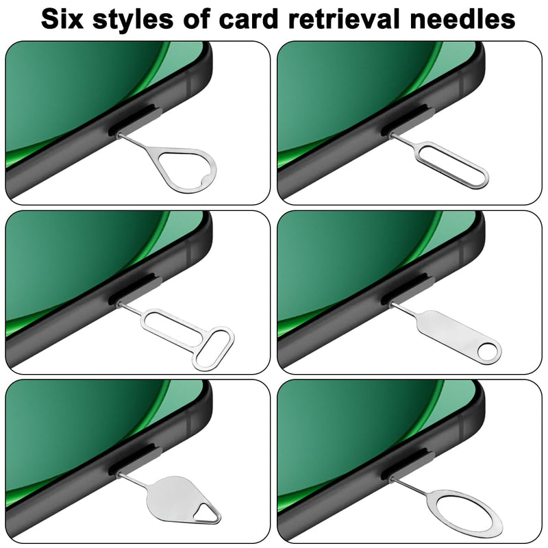 SIM Card Ejector Tray Removal Tool with Cleaning Brush, 2 in 1 EDC Portable Keychain Eject Pins Reset Needle Opener Cleaning Pen for All iPhone Airpods iPad Samsung Galaxy Cell Phone Smartphone