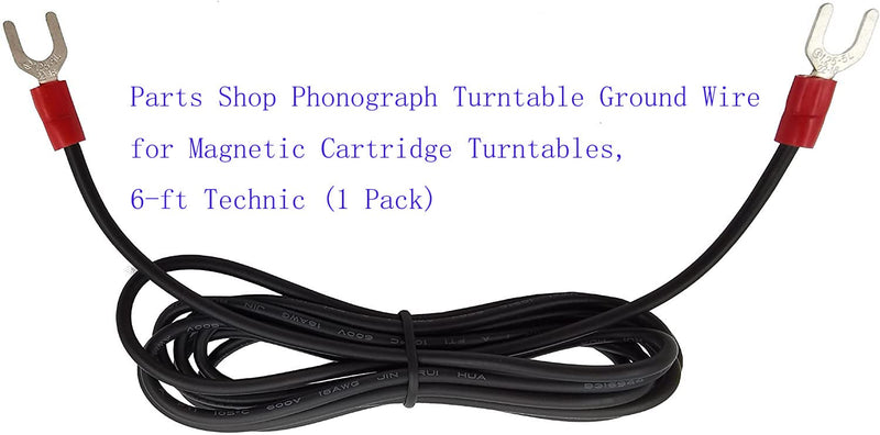 Parts Shop Phonograph Turntable Ground Wire for Magnetic Cartridge Turntables, 6-ft Technic (1 Pack) 1 Pack