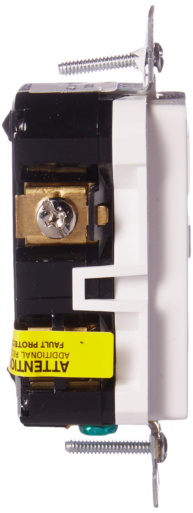 Leviton 20A-125V Extra-Heavy Duty Industrial Grade Pilot Light Tamper-Resistant Self-Test GFCI Receptacle, GFPL2-PLW, White, 20-Amp