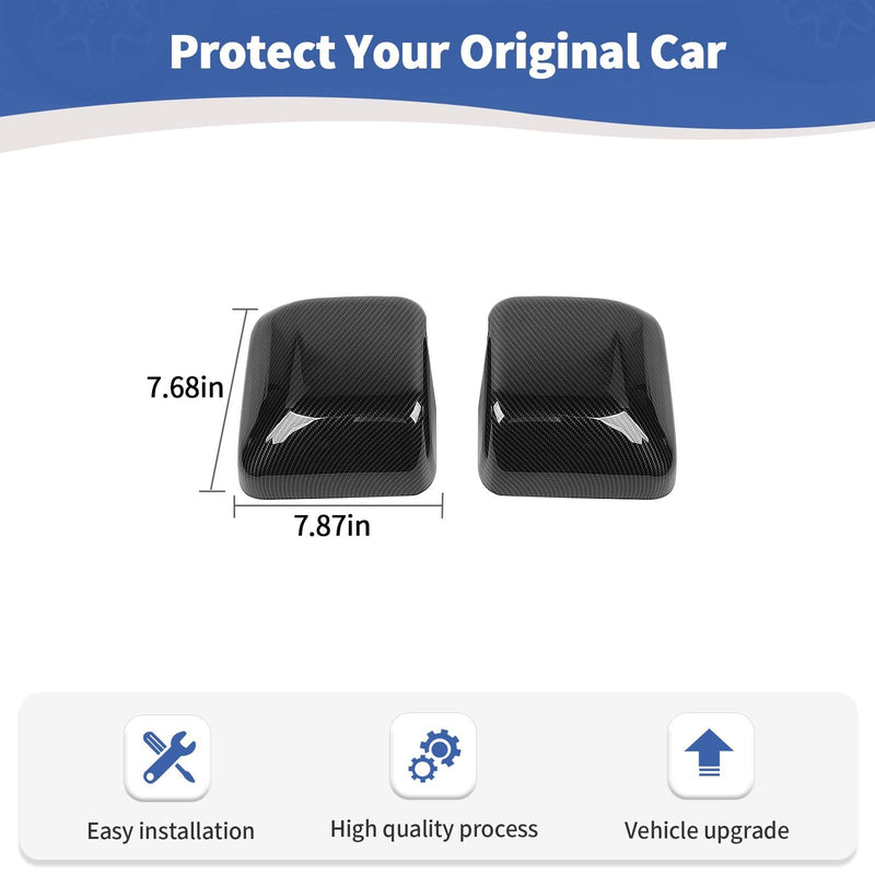 RT-TCZ for Jeep JL Side Mirror Cover Trim Carbon Fiber for Jeep Wrangler JL JLU Gladiator JT 2018-2024 Carbon Fiber Exterior Accessories 2pcs