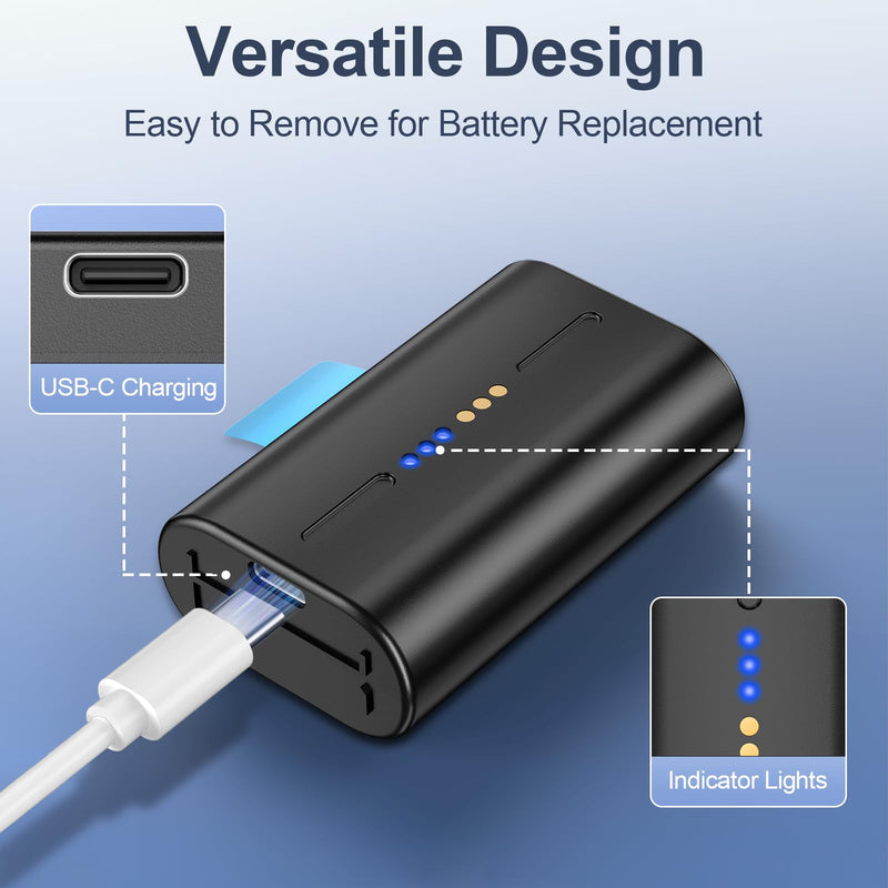 Extra Outdoor Camera Battery Pack 8000mAh with USB-C Charging Cable for SimpliSafe Wireless Outdoor Security Cameras (2-Pack) Pack of 2