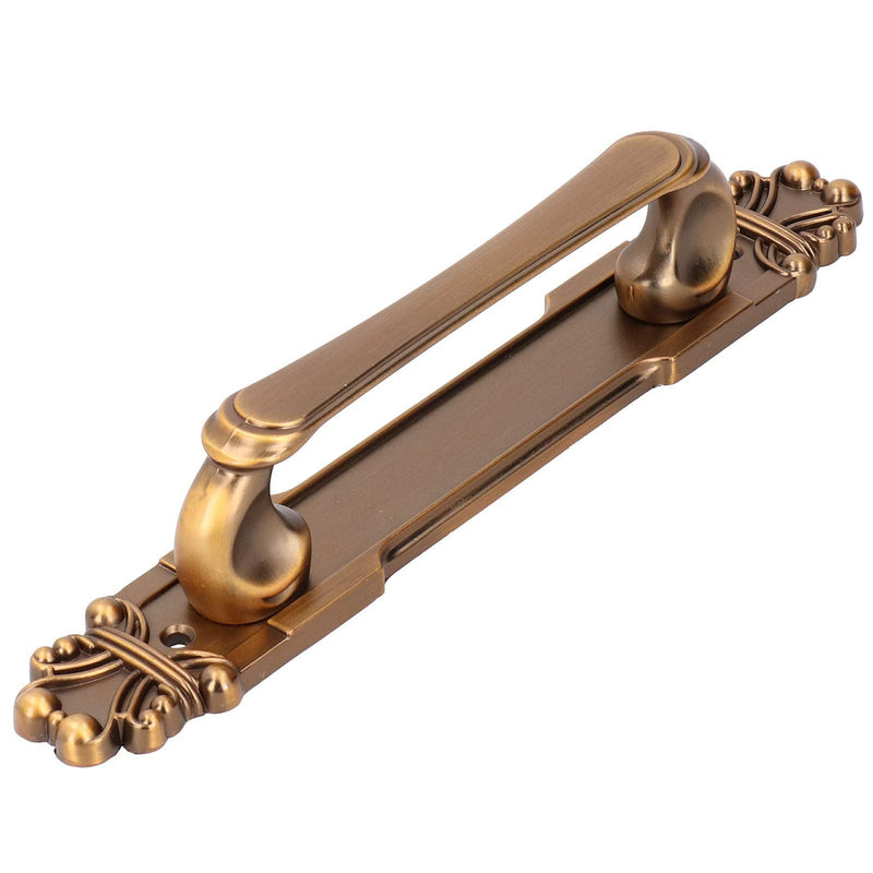 Fdit Zinc Alloy Cabinet Handle, Antique Surface Mount Door Pull 280mm with 195mm Hole Distance European Style Furniture Hardware for Wardrobe Drawer Closet