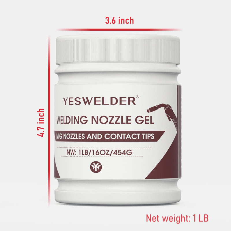 YESWELDER Welding Nozzle Gel for MIG Welding, Anti-Spatter Dip Gel for MIG Torch And Contact Tips 16 Ounces 1 Jar