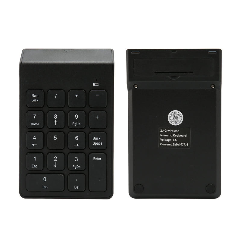 2.4G Wireless Numeric Keypad 18 Keys Chocolate Keys Numpad Plug and Play with Ergonomic Tilt for Tablet Computer