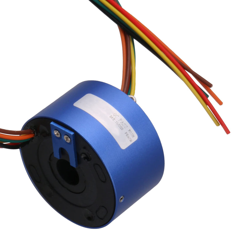 6 Wires 12.7MM Hole Dia Current Conductors Circuits Through Hole Slip Ring 380V AC/DC 10A Power Collector Ring 54mm 380V | 10A | 6 Circuits | 12.7MM BORE