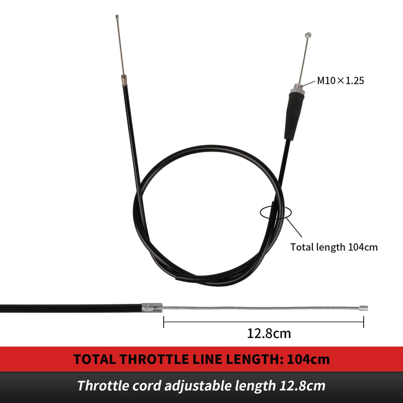 NIBBI Twists Throttle Grip,Dirt Bike Grips with Throttle Cable and Handlebar Grip for SSR125 Pit Bike, 22mm Motorcycle Throttle Assembly Black