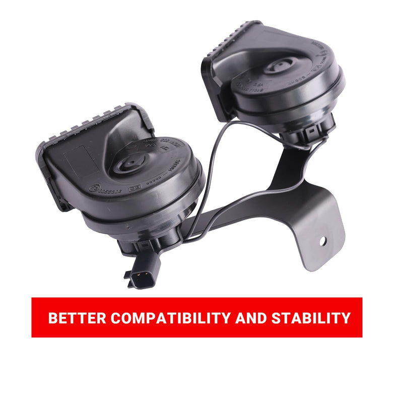 Horn Assembly With Bracket Compatible with Jeep Cherokee 2014-2018 Dual Horn Replacement