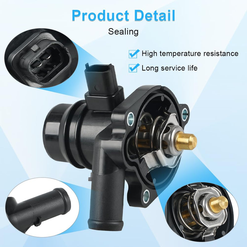 55565336 Engine Coolant Thermostat Housing Assembly Compatible with 2011-2016 Chevy Cruze Limited 1.4L Replace OEM 55565336 55579010 902-808
