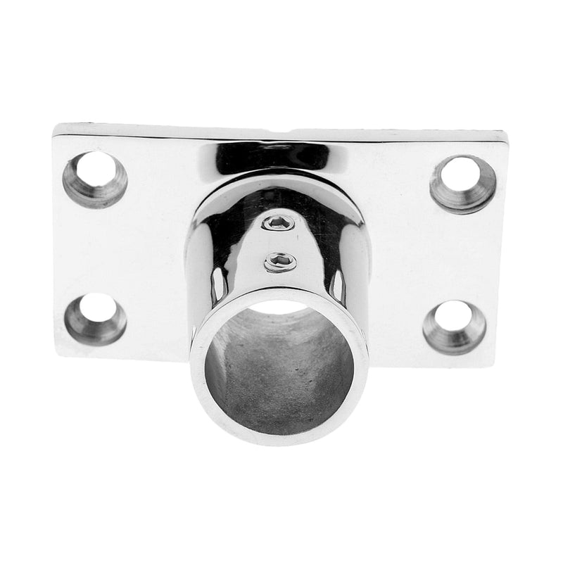 Marine Boat Rectangular Base，Heavy Dudy 316 Stainless Steel Yacht Hand Rail Fitting Rail Tube Stanchion Base Column Accessories 1 1/4inch Option：90 Degree