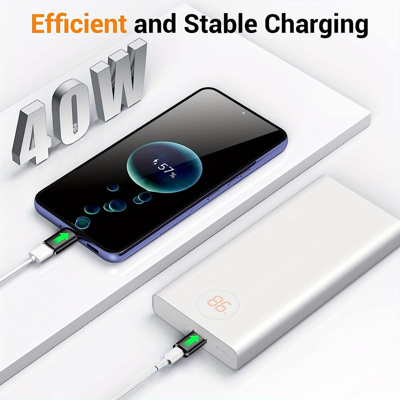SheraF 4 Pack USB to USB C OTG Adapter, 2Pack Type C Female to A Male Charger Converter 2Pack USB C Male to USB 3.0 Female Adapter Thunderbolt 4 Converter iWatch 8 9,15 14 13 Pro Max