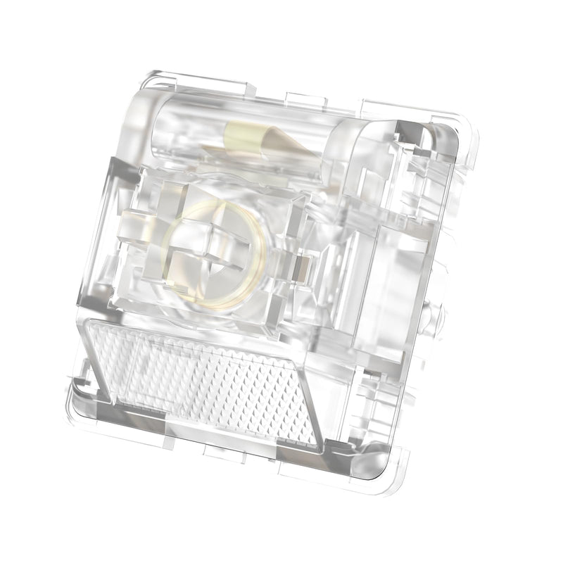 DUROCK Ice King Switches, Progressive Spring Transparent Clear RGB Switch, 5-Pin Pre-Lubed Mechanical Keyboard Switches (Ice Kings Linear, 90pcs) Linear 62g