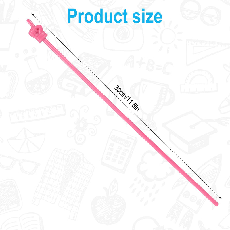 40pcs Mini Hand Pointers, 11.8in Teachers Finger Pointer Sticks Bendable Reading Guides, Classroom Teaching Aids for Kids Kindergarten Interactive Learning Reading Supplies (Transparent, Macaron)