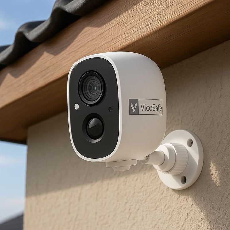VicoHome CG6 Outdoor Security Camera Wireless, 2K Color Night Vision, AI Motion Detection, 2-Way Talk, Battery-Powered WiFi, IP65 Weatherproof, Spotlight Siren Alarm, Free Cloud/SD Storage White