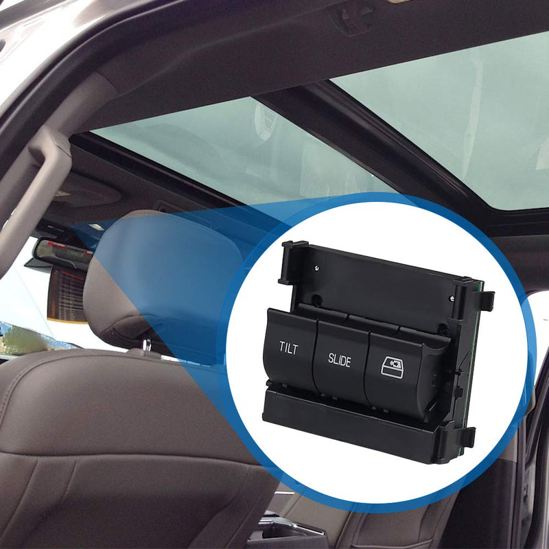 Overhead Console Switch, Push Button Actuator, Manual Operation, Black, Compatible with Ford F150 2009-2017, F250-F550 Super Duty 2011-2017, Replacement for 9L3Z15B691DA, SW6643