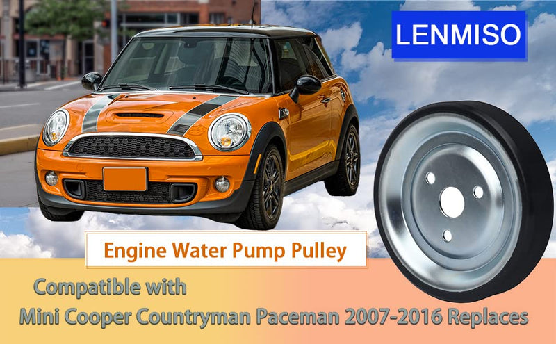 Engine Water Pump Pulley Compatible with Mini Cooper Countryman Paceman 2007-2016 Replaces 11517545958 11517619020