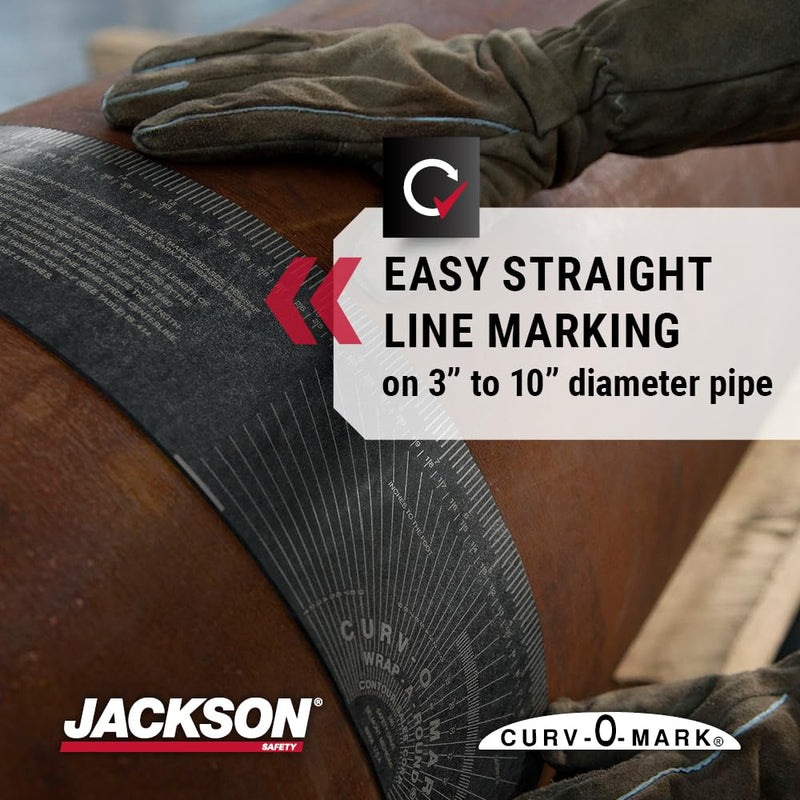 Jackson Safety Pipe Measuring Tool - Wrap-A-Round Tape Pipe Fitting Tool (Multiple Sizes and Heat Ratings) 350⁰ F Heat Rating Large