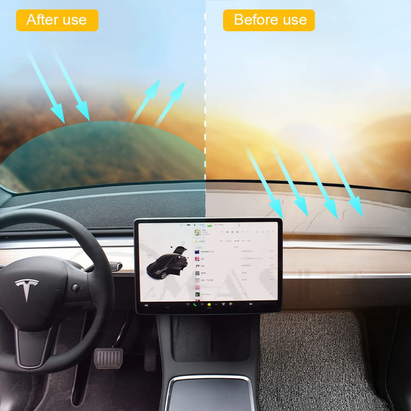 MASHA Dashboard Cover for Tesla Model 3/Y, Flannel Dashboard Pad Dash Mat Compatible with Tesla Model Y Model 3 2017-2021 2022 2023 Dashboard Decorative Interior Auto Accessories black