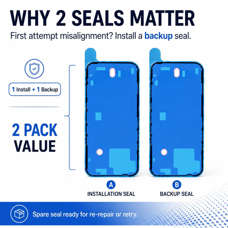 2-Pack Pre-Cut Back Glass Adhesive Seal Compatible with iPhone 14 Plus (6.7 inch) — Water-Resistant Dust & Splash Protection Seal