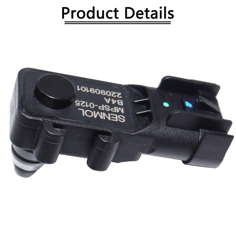Fuel Tank Pressure Sensor 13502903 AS500 Compatible with Buick Chevrolet Impala Silverado Equinox Cobalt Cadillac GMC Sierra Yukon Hummer Pontiac G6 Saturn Saab 0261230162 5S13821 SU15227