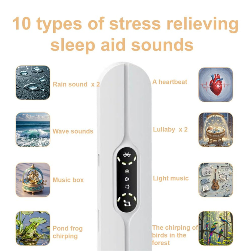 Pillow Speaker for Sleeping, Mini Bone Conduction Portable Sleep Aid with Stereo Bass, Bluetooth Sleep Bar for Deep Sleeping with White Noise, with Volume Control-Supports TF Function 1