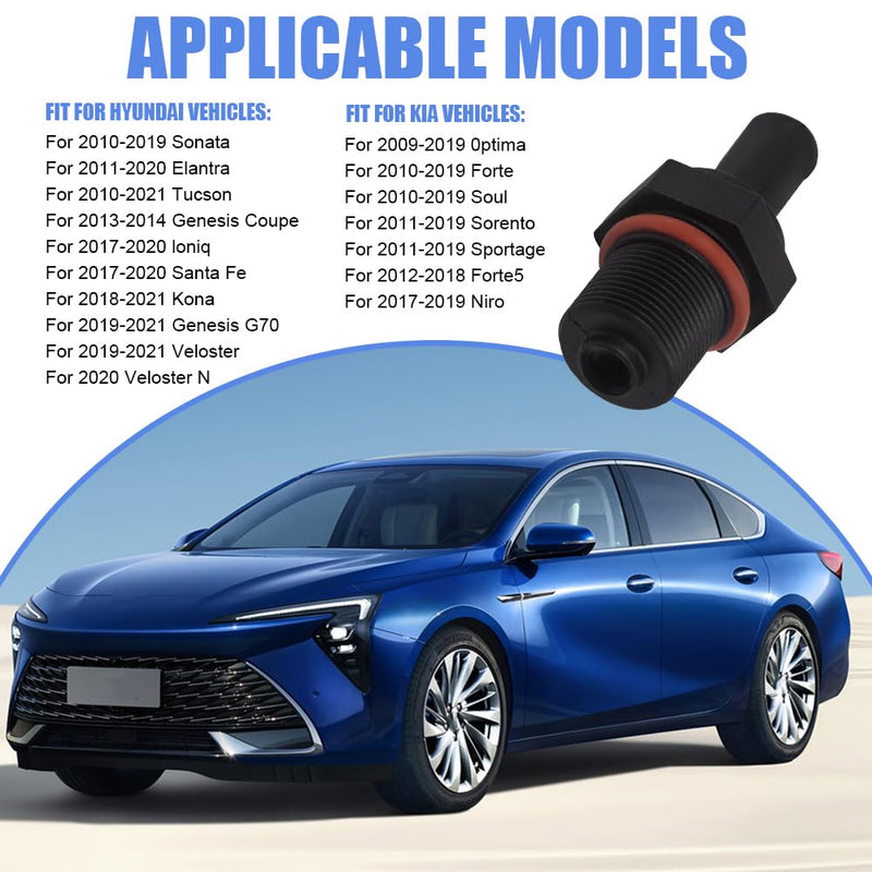 PCV Exhaust Control Valve, Positive Crankcase Ventilation Valve, 26740-2G000 045-0404 Engine Intake Manifold Runner Control Motor Compatible with GT Genesis Coupe Kona Santa Black
