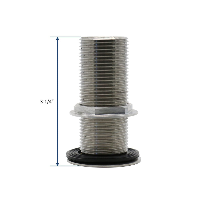 Leyso Stainless Steel Bar Sink Drain 1” Nominal Pipe Size 1" NPS Thread for 1-3/8" Sink Opening (3-1/4" Length Stainless Steel) 3-1/4" Stainless Steel
